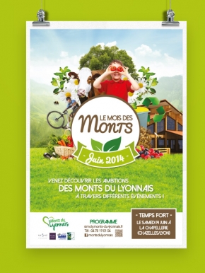 Benjamin PIEGAY, graphiste dans les Monts du Lyonnais | Affiche Mois des Monts du Lyonnais | Benjamin PIEGAY, graphiste à Lyon et dans les Monts du Lyonnais