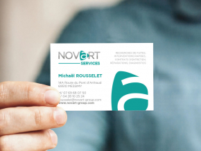 Carte de visite NOVART Services | Benjamin PIEGAY, graphiste à Lyon et dans les Monts du Lyonnais