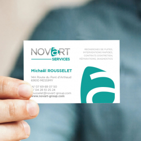 Carte de visite NOVART Services | Benjamin PIEGAY, graphiste à Lyon et dans les Monts du Lyonnais
