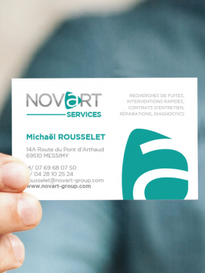Carte de visite NOVART Services | Benjamin PIEGAY, graphiste à Lyon et dans les Monts du Lyonnais