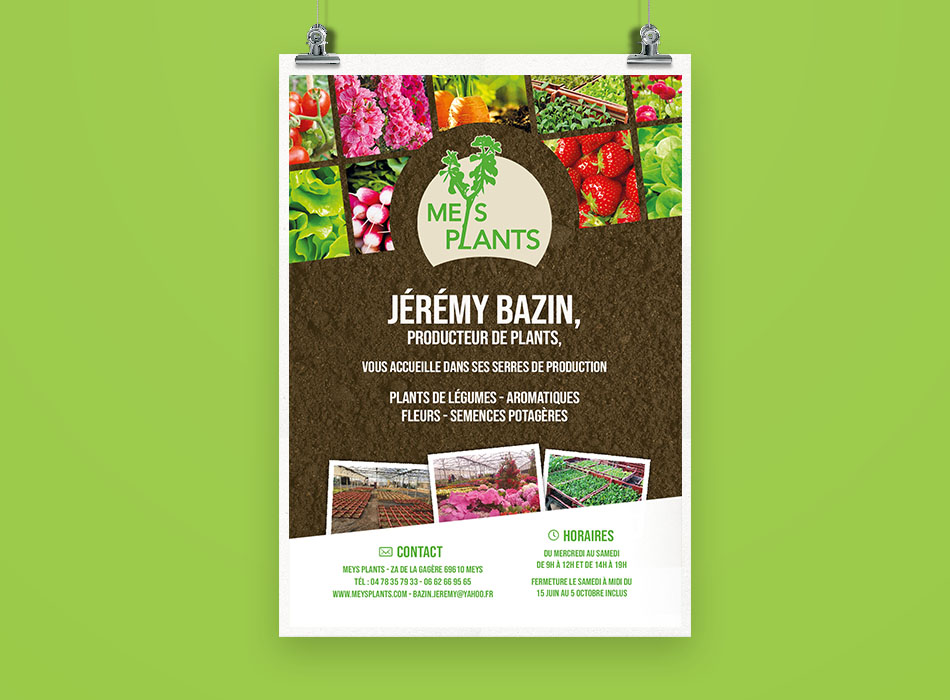 Affiche Meys Plants | Benjamin PIEGAY, graphiste à Lyon et dans les Monts du Lyonnais