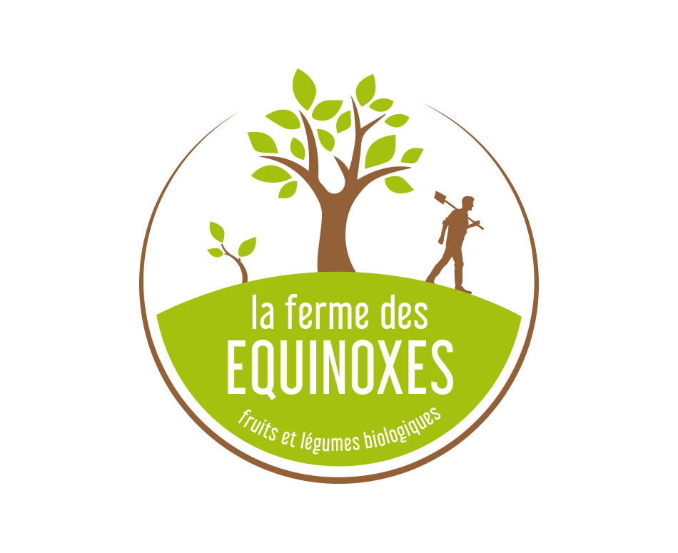 Logo pour la Ferme des Équinoxes, fruits et légumes biologiques à Aveize dans les Monts du Lyonnais