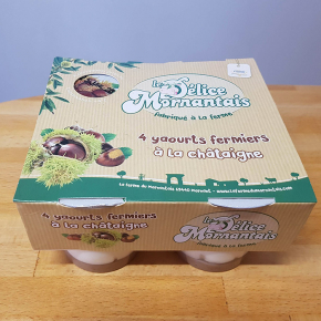 Benjamin PIEGAY, graphiste dans les Monts du Lyonnais | Packaging yaourt châtaigne | Benjamin PIEGAY, graphiste à Lyon et dans les Monts du Lyonnais