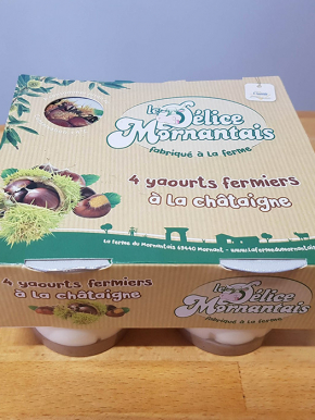 Benjamin PIEGAY, graphiste dans les Monts du Lyonnais | Packaging yaourt châtaigne | Benjamin PIEGAY, graphiste à Lyon et dans les Monts du Lyonnais