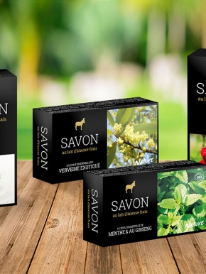 Benjamin PIEGAY, graphiste dans les Monts du Lyonnais | Packaging Savons Direct Nature, produits cosmétiques et naturels à Décines près de Lyon
