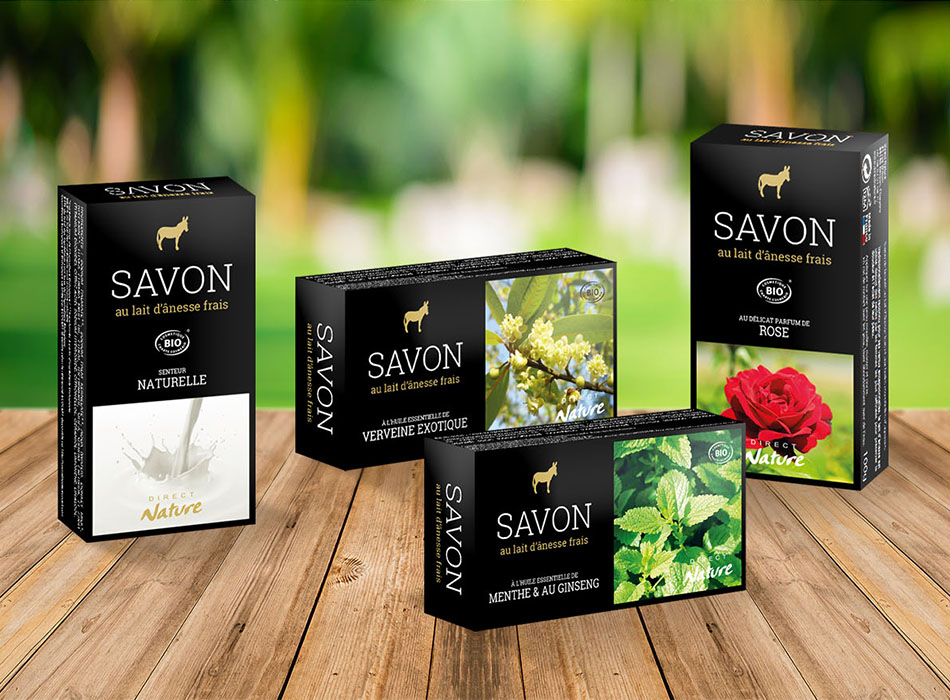 Packaging Savons Direct Nature, produits cosmétiques et naturels à Décines près de Lyon