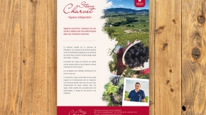 Benjamin PIEGAY, graphiste dans les Monts du Lyonnais | Plaquette pour Steeve Charvet, vigneron indépendant à Chiroubles près de Lyon