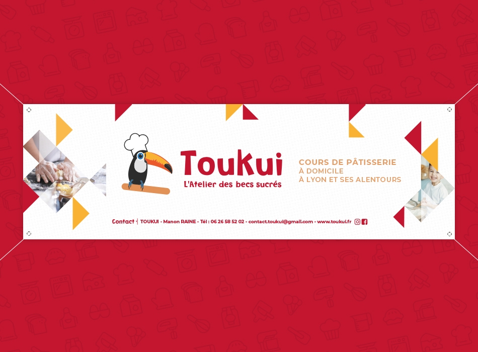 Bâche pour TOUKUI, cours de cuisine à Lyon