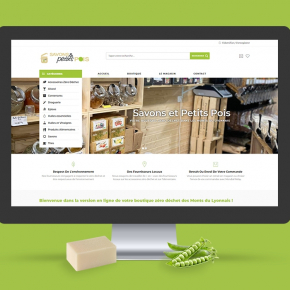 Site internet de Savons et Petit Pois, boutique de vrac à Saint Martin en haut