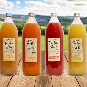 Benjamin PIEGAY, graphiste dans les Monts du Lyonnais | Etiquettes jus de fruits MULTI-FERMES, produits du terroir à Saint Symphorien sur Coise