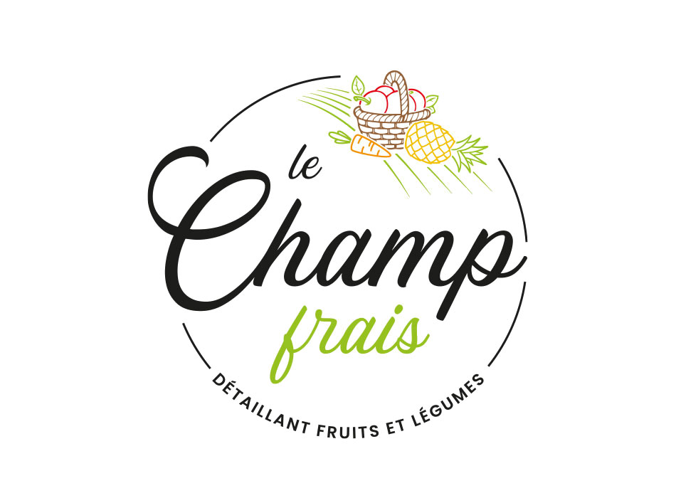 Création de logo et carte de visite pour Le Champs Frais