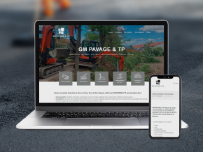 Benjamin PIEGAY, graphiste dans les Monts du Lyonnais | Création du site internet pour GM PAVAGE & TP, spécialiste en terrassement, maçonnerie, piscine et paysage près de Brignais, Mornant, Givors, Rive-de-Gier et Vienne.
