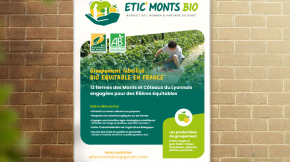 Création d'affiche pour Etic' Monts Bio, groupement de producteurs.rices situés dans les Monts du Lyonnais