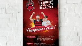 Benjamin PIEGAY, graphiste dans les Monts du Lyonnais | Création d'affiches, flyers, dépliants, plaquettes, bâches... pour le club du Rugby Des Monts (RDM) à Coise, dans les Monts du Lyonnais