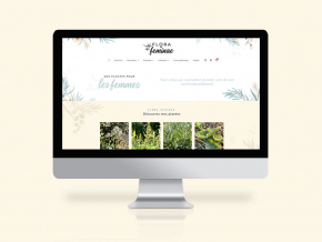 Création du logo, des étiquettes et du site internet pour Flora Feminae, production et transformation de plantes traditionnellement utilisées pour soulager les troubles féminins.