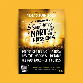 Benjamin PIEGAY, graphiste dans les Monts du Lyonnais | Affiche Festival Saint Mart Sous Pression