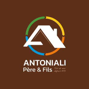 Benjamin PIEGAY, graphiste dans les Monts du Lyonnais | Refonte du logo pour Antoniali Père et Fils, artisan expert en couverture, zinguerie et isolation à Charly depuis 1975