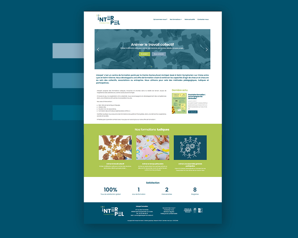 Benjamin PIEGAY, graphiste dans les Monts du Lyonnais | Site internet pour Interpel Formation à Saint-Symphorien-sur-Coise